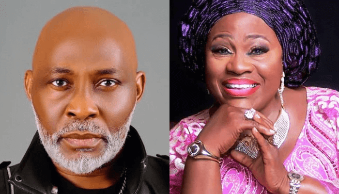 Iya Rainbow and RMD collect the Industry Merit Award dis year, na to hail their big contribution to di Nigerian entertainment industry