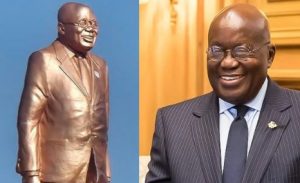 Ghana President, Akufo-Addo, don face backlash after him unveil him own statue