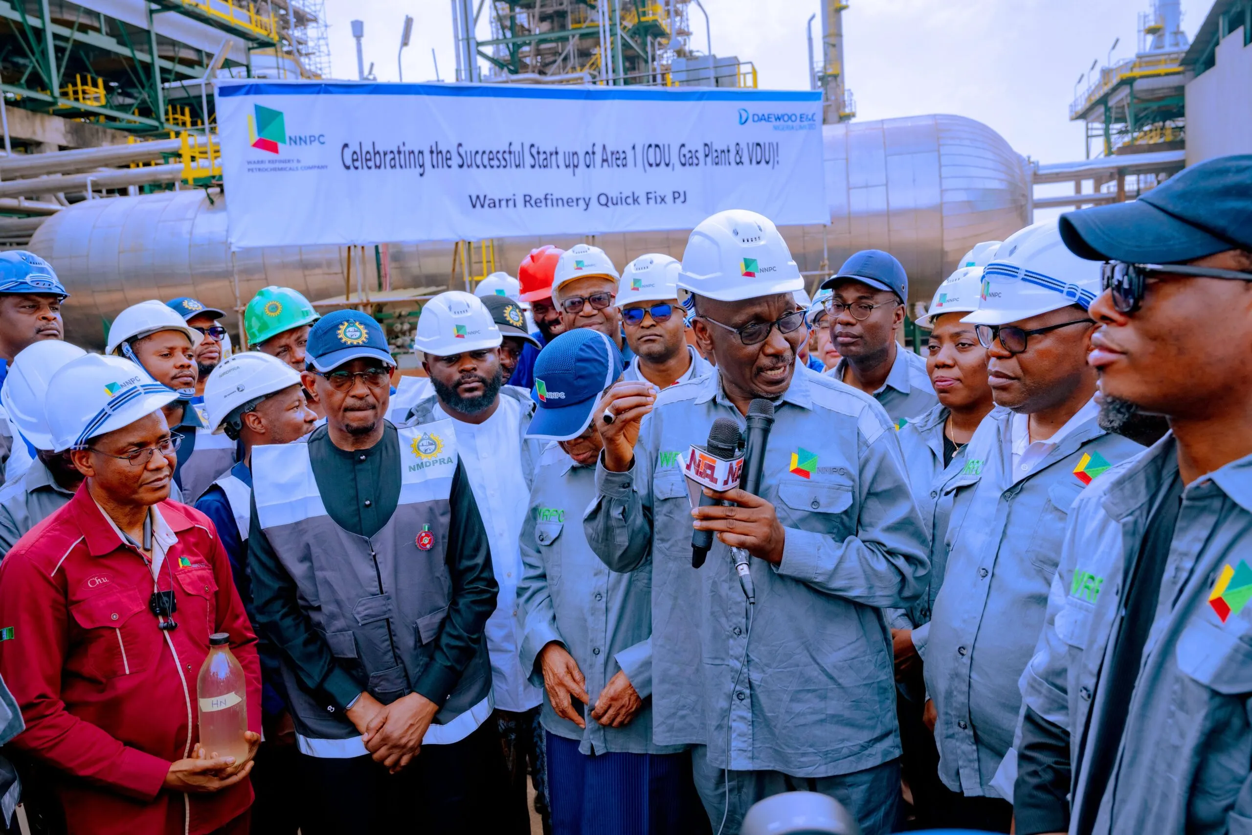 Warri Refinery don start operation again at 60% capacity.