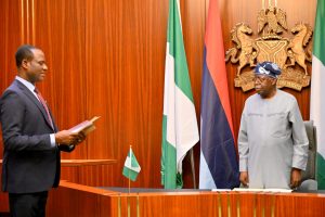 Tinubu Don Swear In Taiwo Oyedele As Minister of State for Finance